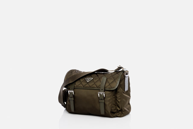 Prada Large Quilted Re-Nylon Shoulder Bag