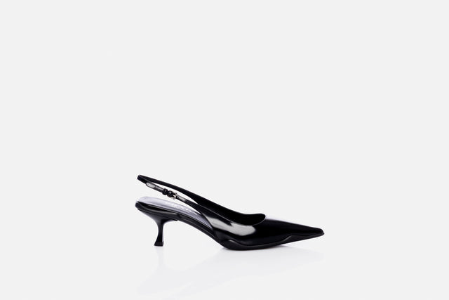 Prada Re-Edition Brushes Leather Slingback Pumps