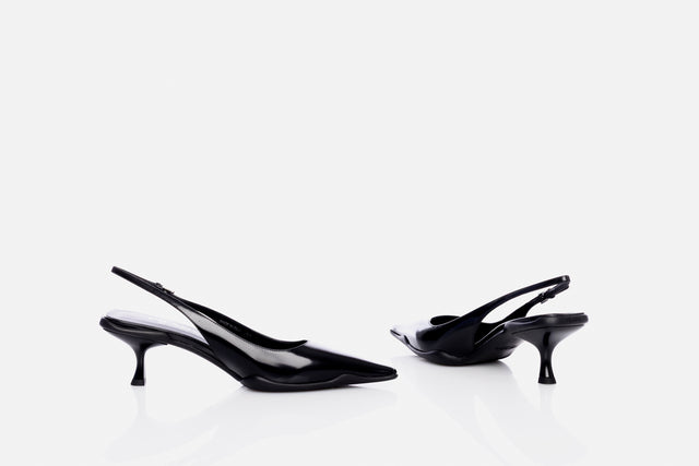 Prada Re-Edition Brushes Leather Slingback Pumps