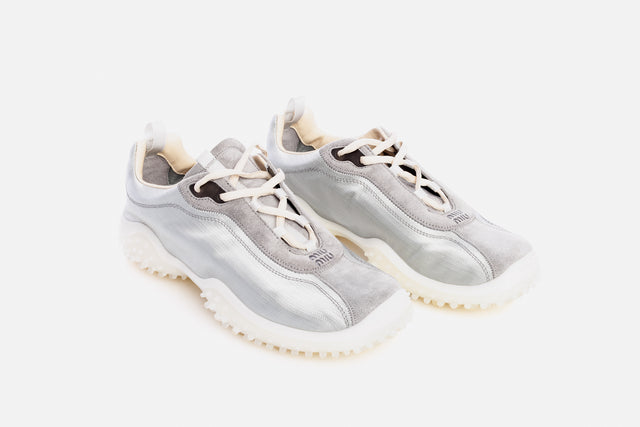 Miu Miu Bubble Technical Fabric And Suede Sneakers