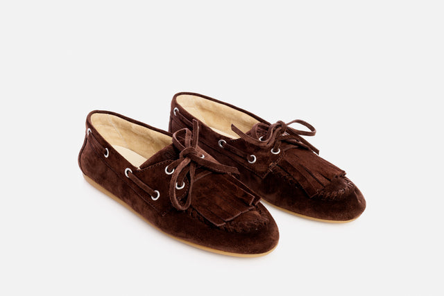 Miu Miu Suede Boat Shoes