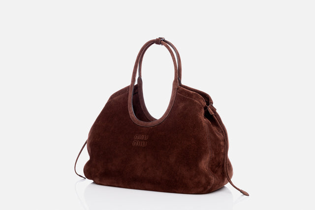 Miu Miu Ivy Suede Shopping Bag