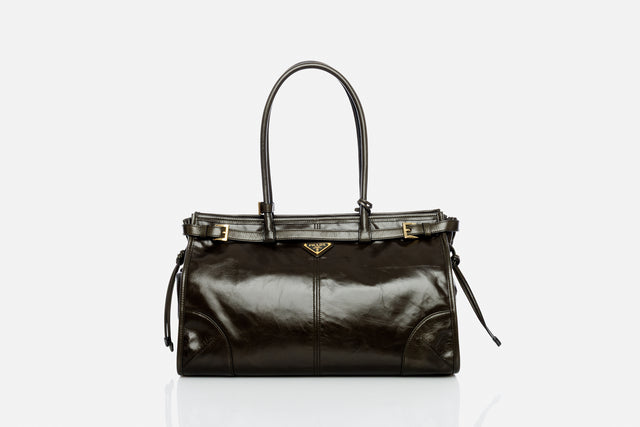 Prada Bonnie Large Leather Handbag