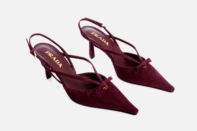 Prada Suede Slingback Pumps