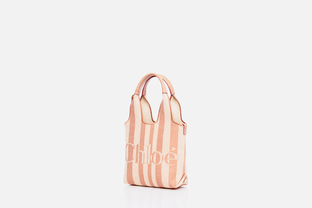 Chloé Mini Stripy Tote Bag In Jacquard