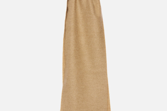 Loewe Wool And Cashmere Scarf With Leather Pocket