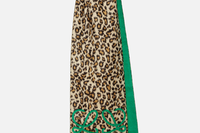 Loewe Anagram Scarf In Silk And Cashmere