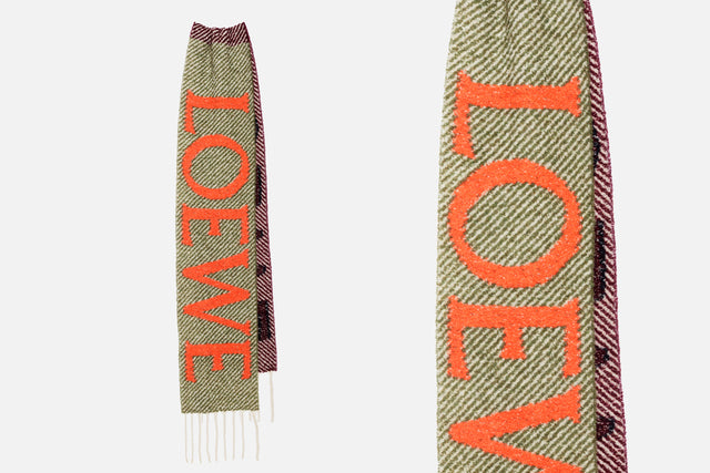 Loewe Scarf In Alpaca And Wool Blend