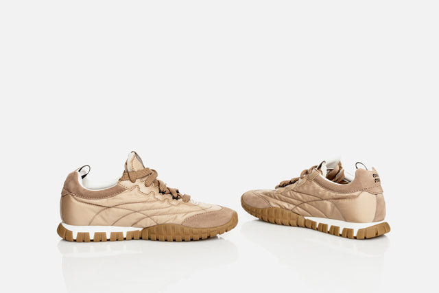 Miu Miu Tyre Technical Febric and Suede Sneakers