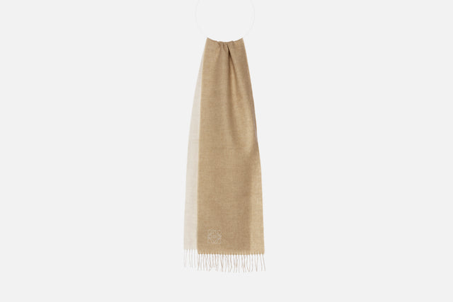 Loewe Bicolour Scarf In Wool And Cashmere