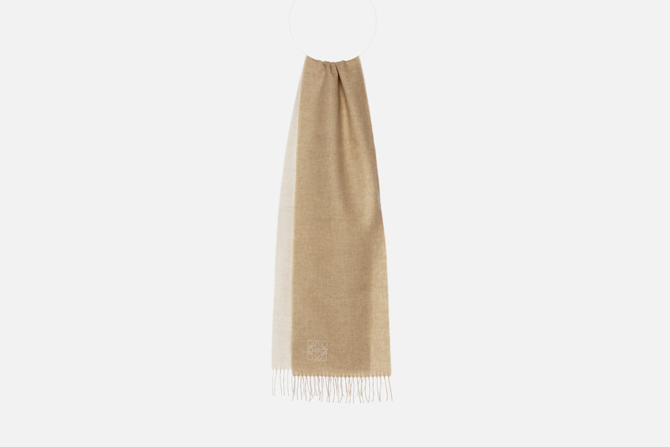 Loewe Bicolour Scarf In Wool And Cashmere