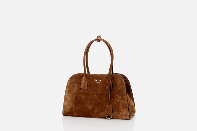 Prada Medium Suede Tote Bag