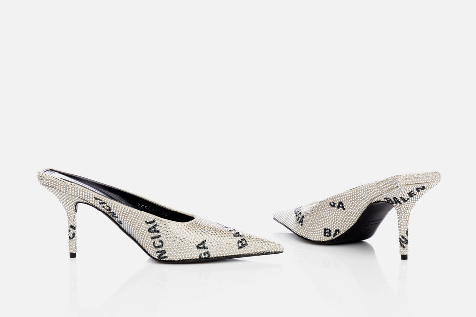 Balenciaga Rhinestones Embellished Mules