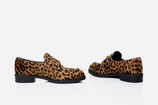 Prada Printed Leather Loafers