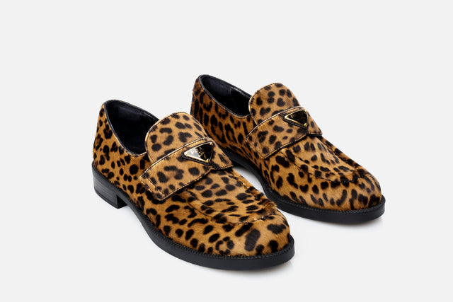 Prada Printed Leather Loafers