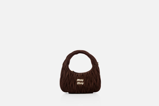 Miu Miu Wander Matelassé Suede Bag
