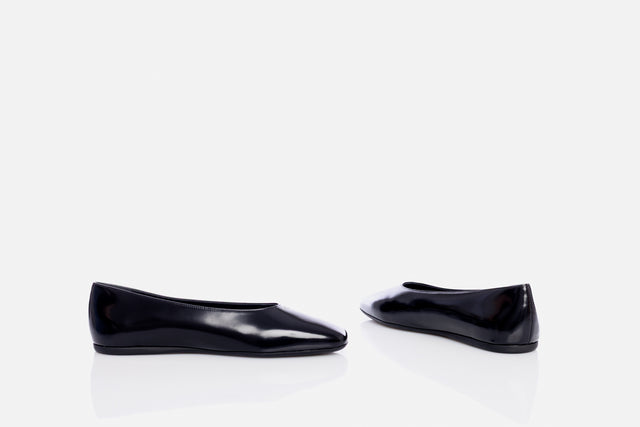 Prada Brushed Leather Ballerinas