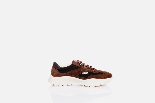 Prada Mesh Fabric And Suede Sneakers