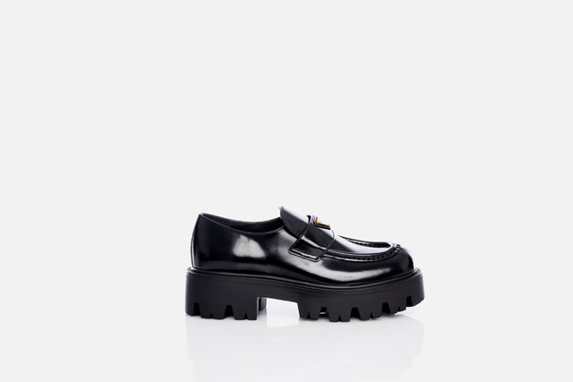 Prada Brushed Leather Loafers
