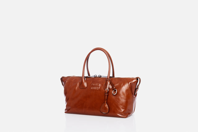 Miu Miu Glossy Leather Top Handle Bag
