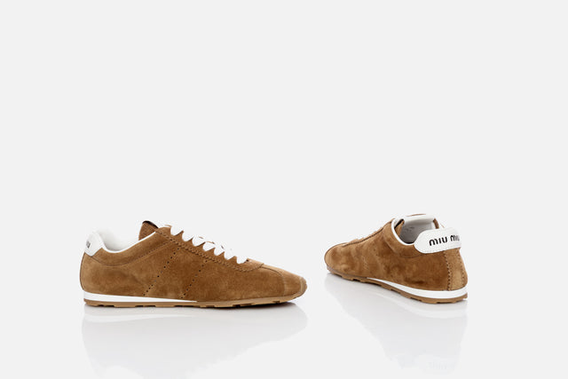 Miu Miu Plume Suede Sneaker