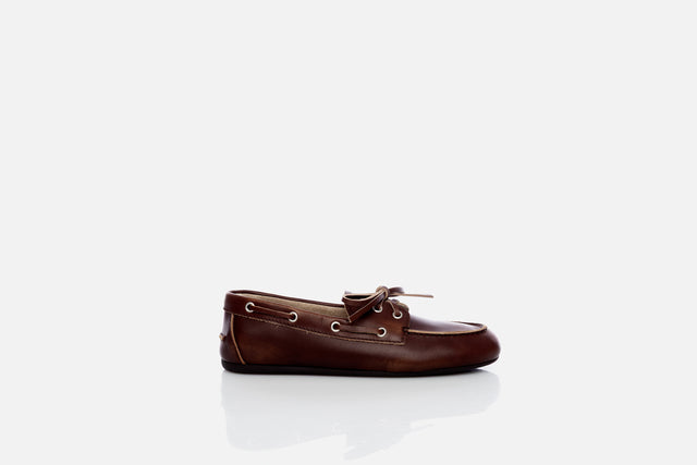 Miu Miu Unlined Bleached Leather Boat Shoes