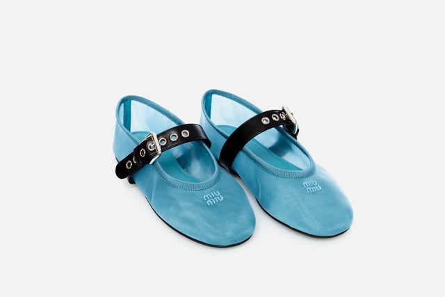 Miu Miu Mesh Fabric Ballerina