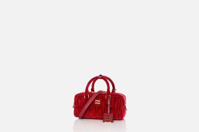 Miu Miu Arcadie Matelassé Velvet Bag