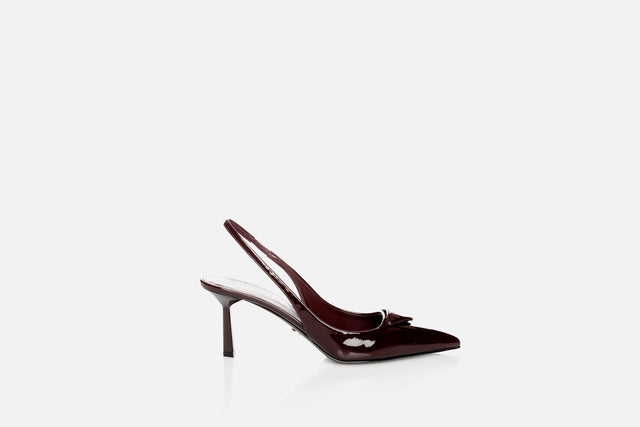 Prada Brushed Leather Slingback Pump