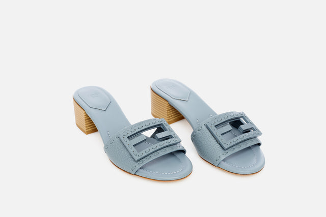 Fendi Baguette Medium-heel Slides