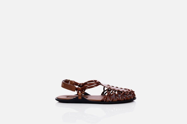 Miu Miu Cord-strap Leather Sandals