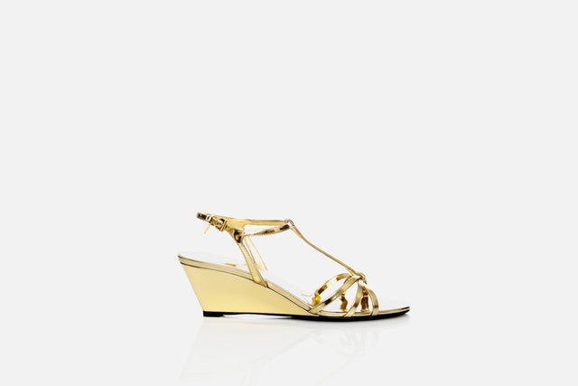 Prada Metallic Leather Sandals