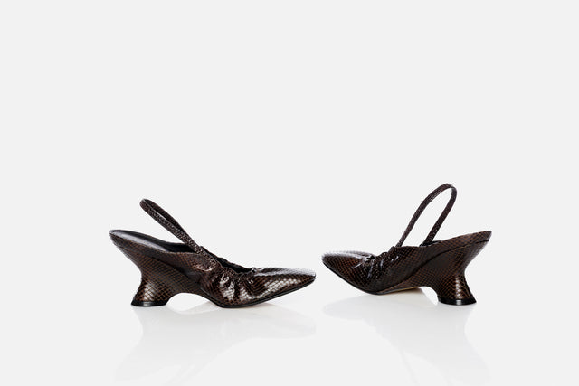 Dries Van Noten Leather Slingbacks