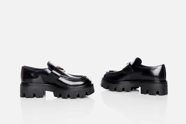 Prada Brushed Leather Loafer