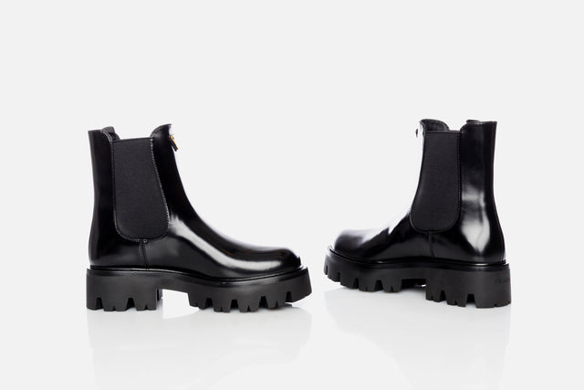 Prada Brushed Leather Booties