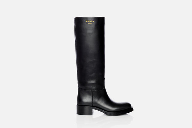 Prada Antiqued Leather Boots