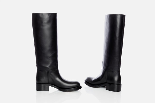 Prada Antiqued Leather Boots