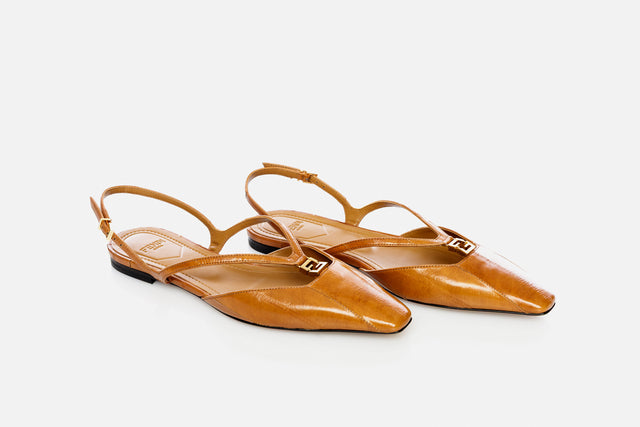 Fendi FFold Leather Flats