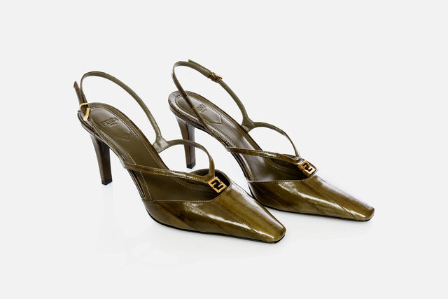 Fendi FFold High-heel Slingbacks
