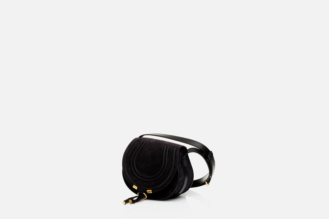 Chloé Marcie Small Saddle Bag In Suede Calfskin