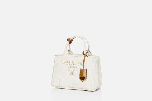 Prada Small Linen Blend Handbag