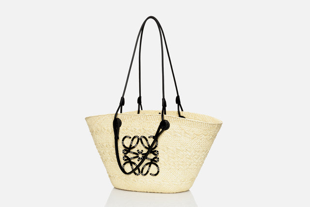 Loewe Medium Anagram Basket Bag Iraca Palm And Calfskin