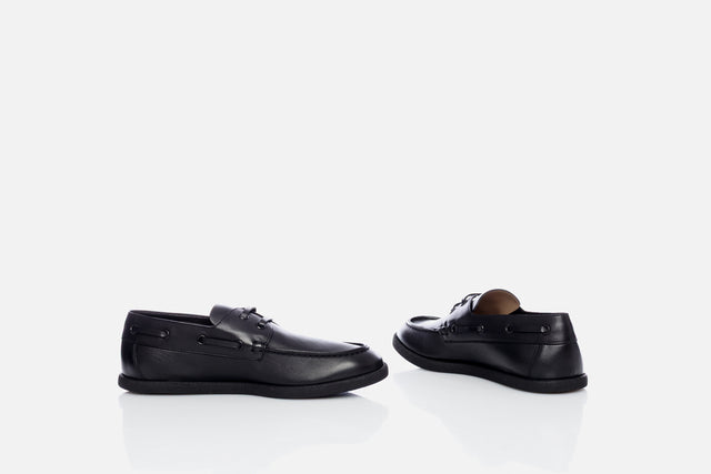 The Row Novus Leather Boat Shoes
