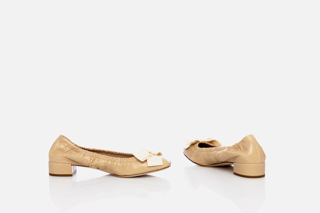 Prada Leather Ballerinas With Bow