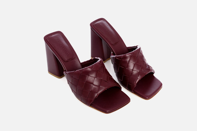 Bottega Veneta Parco Intrecciate Leather Mules