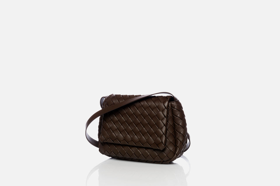 Bottega Veneta Men's Small Cobble Messenger - Brown