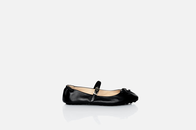 Fendi Baguette Leather Ballet Flats