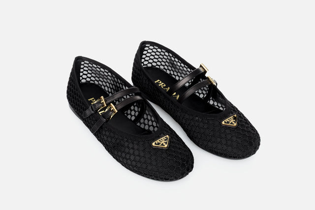 Prada Mesh Fabric Ballerinas