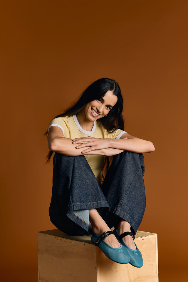 Miu Miu Mesh Fabric Ballerina