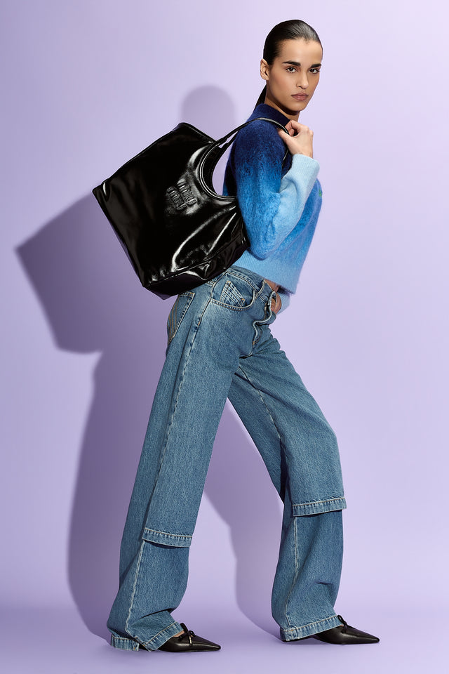 Miu Miu Leather Slingback Pumps With Bow